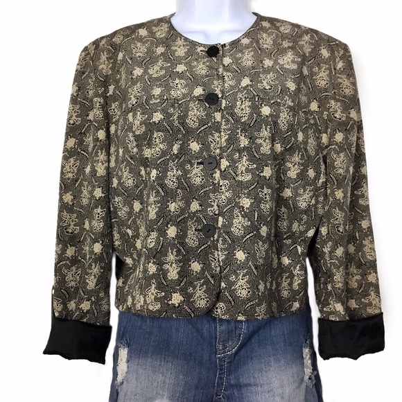 Vintage St. Gillian by Kay Unger Silk Crop Jacket - Picture 3 of 8